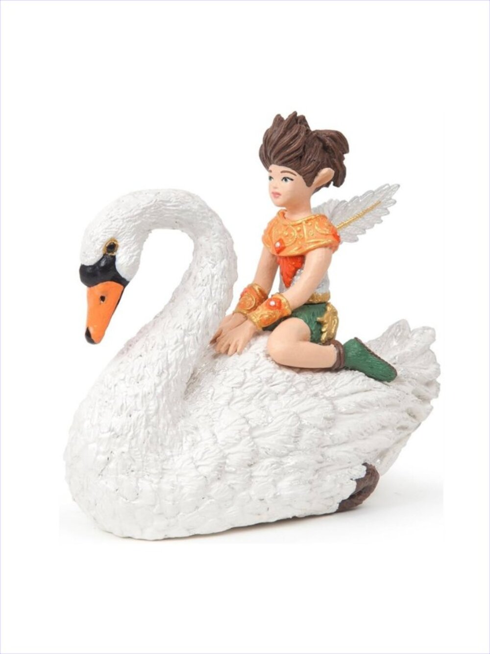 Papo Enchanted Elf Child with Swan Figurine(39076) New w/Tag